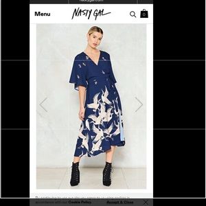 Nasty Gal kimono style wrap dress S/M